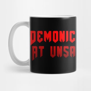 Demonic Presence At Unsafe Levels, Doom, gaming, Video games Mug